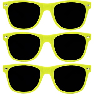 image:imageFunky Junque Polarized Retro Sunglasses Bridal Party Shades  Lightweight polarized sunglasses with contoured arms for bachelorette parties engagements honeymoons amp bridal showers3 Pack  Solids  Neon Yellow