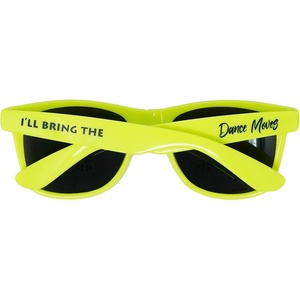 image:imageFunky Junque Polarized Retro Sunglasses Bridal Party Shades  Lightweight polarized sunglasses with contoured arms for bachelorette parties engagements honeymoons amp bridal showersIll Bring the  Dance Moves Neon Yellow