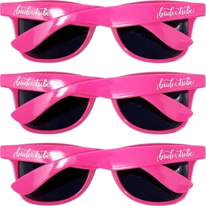 image:imageFunky Junque Polarized Retro Sunglasses Bridal Party Shades  Lightweight polarized sunglasses with contoured arms for bachelorette parties engagements honeymoons amp bridal showers3 Pack  Bride Tribe Hot Pink