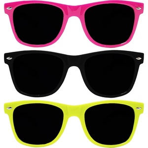 image:imageFunky Junque Polarized Retro Sunglasses Bridal Party Shades  Lightweight polarized sunglasses with contoured arms for bachelorette parties engagements honeymoons amp bridal showers3 Pack  Solids  BlackHot PinkNeon Yellow