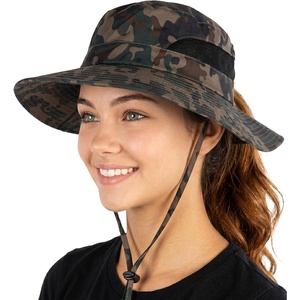 image:imageFunky Junque Ponytail Messy Bun Sun Hat UPF 50 Mesh Bucket Cap  Lightweight mesh ponytail bucket hat with openback hole for hiking running gardening beach amp fishingCamo
