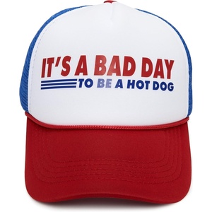 image:imageFunky Junque Premium Mesh Snapback Trucker Hat  Stylish Comfort for All  Patriotic Humor amp More  Lightweight Foam Trucker Hat with Adjustable Snapback Concerts Festivals and Weekend Wear Funny Trucker HatsIts a Bad Day to Be a Hot Dog  RedWhiteBlue