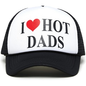 image:imageFunky Junque Premium Mesh Snapback Trucker Hat  Stylish Comfort for All  Patriotic Humor amp More  Lightweight Foam Trucker Hat with Adjustable Snapback Concerts Festivals and Weekend Wear Funny Trucker HatsI Love Hot Dads BlackWhite