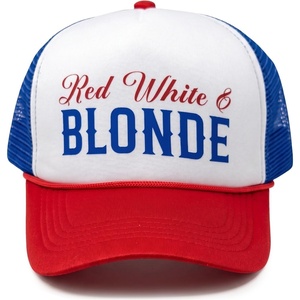 image:imageFunky Junque Premium Mesh Snapback Trucker Hat  Stylish Comfort for All  Patriotic Humor amp More  Lightweight Foam Trucker Hat with Adjustable Snapback Concerts Festivals and Weekend Wear Funny Trucker HatsRed White  Blonde  RedWhiteBlue