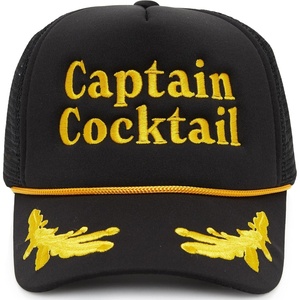 image:imageFunky Junque Premium Mesh Snapback Trucker Hat  Stylish Comfort for All  Patriotic Humor amp More  Lightweight Foam Trucker Hat with Adjustable Snapback Concerts Festivals and Weekend Wear Funny Trucker HatsCocktail Captain  BlackNautical