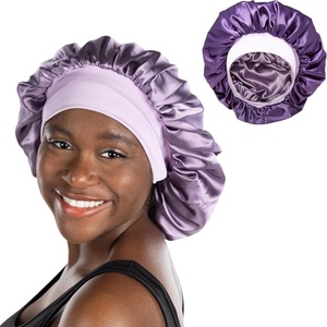 image:imageFunky Junque Satin Silk Sleep Bonnet Reversible Hair Wrap Cap  Premium satin sleep bonnet with reversible dualcolor design for bedtime hair protection curly styles amp braidsVioletDark Purple