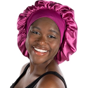 image:imageFunky Junque Satin Silk Sleep Bonnet Reversible Hair Wrap Cap  Premium satin sleep bonnet with reversible dualcolor design for bedtime hair protection curly styles amp braidsMagenta