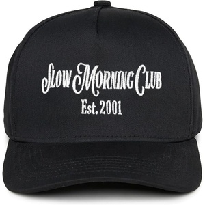 image:imageFunky Junque Solid Trucker Hat  Lightweight Polyester Hat with Sun Protection Everyday Outdoor and Vacation Trendy Hats for Women and MenSlow Morning Club  Black