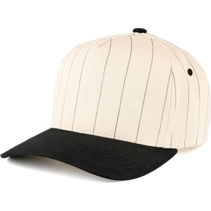 image:imageFunky Junque Trucker Snapback Hat  Lightweight Canvas Trucker Hat with Adjustable Snapback Golf Beach and Everyday Trendy Trucker Hats for Women and MenPinstripe  BlackBeige