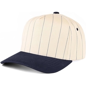 image:imageFunky Junque Trucker Snapback Hat  Lightweight Canvas Trucker Hat with Adjustable Snapback Golf Beach and Everyday Trendy Trucker Hats for Women and MenPinstripe  NavyBeige