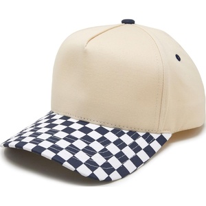 image:imageFunky Junque Trucker Snapback Hat  Lightweight Canvas Trucker Hat with Adjustable Snapback Golf Beach and Everyday Trendy Trucker Hats for Women and MenChecker Print  NavyBeige