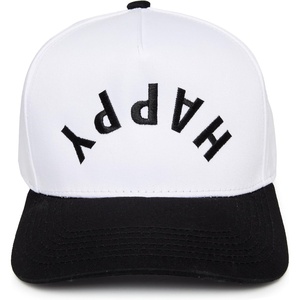 image:imageFunky Junque Trucker Snapback Hat  Lightweight Cotton Trucker Hat with Adjustable Snapback Golf 4th of July and Street Style Funny Trucker Hats for WomenHappy Upside Down  BlackWhite