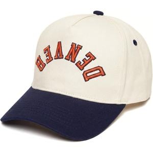 image:imageFunky Junque Upside Down City 2 Tone Trucker Hat Embroidered Baseball Cap  Structured 5 Panel cotton cap with 3D embroidery for street style weekend getaways game days amp music festivalsDenver  NavyBeige