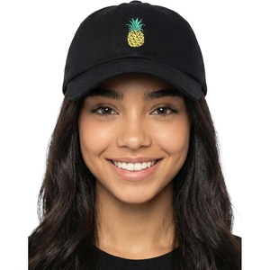 image:imageFunky Junque Vintage Dad Hat Distressed Embroidered Baseball Cap  Soft cotton distressed dad hat with vintage wash for festivals road trips brunch weekends amp everyday stylePineapple  Black