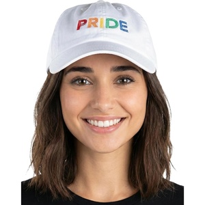 image:imageFunky Junque Vintage Dad Hat Distressed Embroidered Baseball Cap  Soft cotton distressed dad hat with vintage wash for festivals road trips brunch weekends amp everyday stylePride  White
