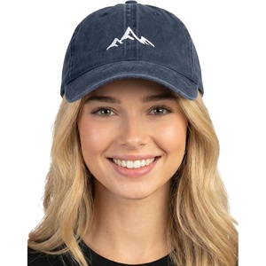 image:imageFunky Junque Vintage Dad Hat Distressed Embroidered Baseball Cap  Soft cotton distressed dad hat with vintage wash for festivals road trips brunch weekends amp everyday styleMountain  Navy Washed