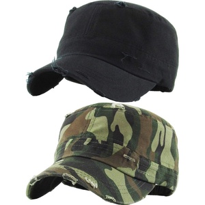 image:imageFunky Junque Vintage Newsboy Cap Womens Cadet Cabbie Hat  Cadet cap with vintage distressed look for casual outings fall layering denim looks amp gifting2 Pack  Distressed Black  Camo