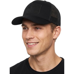 image:imageFunky Junque Vintage Trucker Hat Embroidered American Flag Cap  Cottonfront trucker hat with precurved bill for hiking outdoor sports everyday wear amp patriotic styleAmerican Flag  Black