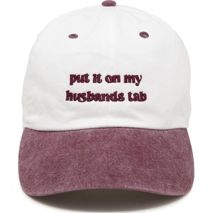 image:imageFunky Junque Vintage Two Tone Cotton Dad Hat Trucker Snapback Hat  Lightweight Cotton Trucker Hat with Adjustable Snapback Golf Beach and Weekend Funny Trucker Hats for Women amp MenPut It on My Husbands Tab  BurgundyNatural