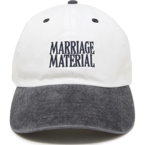 image:imageFunky Junque Vintage Two Tone Cotton Dad Hat Trucker Snapback Hat  Lightweight Cotton Trucker Hat with Adjustable Snapback Golf Beach and Weekend Funny Trucker Hats for Women amp MenMarriage Material  BlackNatural