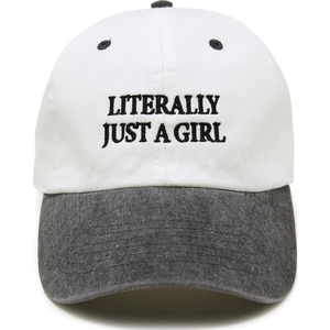 image:imageFunky Junque Vintage Two Tone Cotton Dad Hat Trucker Snapback Hat  Lightweight Cotton Trucker Hat with Adjustable Snapback Golf Beach and Weekend Funny Trucker Hats for Women amp MenLiterally Just a Girl  BlackNatural