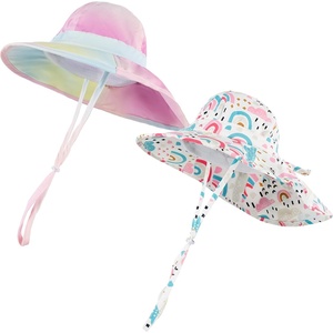 image:imageFunky Junque Wide Brim Baby Sun Hat Adjustable Beach Bucket Cap  Soft padded polyester baby bucket hat with double loops for zoo trips beach boating picnics amp parks2 Pack  Infant 1  8