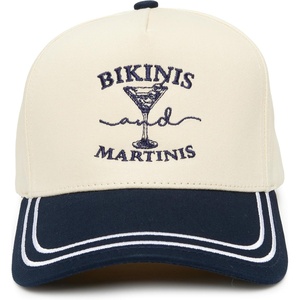 image:imageFunky Junque Womens 2 Tone Trucker Hats  Lightweight Cotton Cap with Sun Protection Golf Beach and Everyday Trendy Caps for WomenBikinis and Martinis  NavyBeige