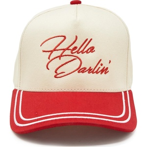 image:imageFunky Junque Womens 2 Tone Trucker Hats  Lightweight Cotton Cap with Sun Protection Golf Beach and Everyday Trendy Caps for WomenHello Darlin  RedBeige