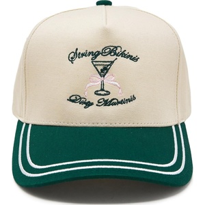 image:imageFunky Junque Womens 2 Tone Trucker Hats  Lightweight Cotton Cap with Sun Protection Golf Beach and Everyday Trendy Caps for WomenString Bikinis Dirty Martinis  Kelly GreenBeige