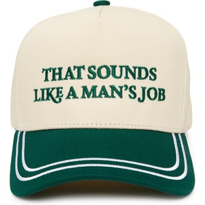image:imageFunky Junque Womens 2 Tone Trucker Hats  Lightweight Cotton Cap with Sun Protection Golf Beach and Everyday Trendy Caps for WomenThat Sounds Like a Mans Job  Kelly GreenBeige