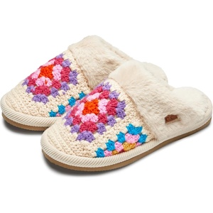 image:imageFunky Junque Womens Clog Slippers Faux Fur House Shoes  Faux fur slippers with soft polyester lining for lounging coffee runs mail checks casual outings amp giftingCrochet  Beige