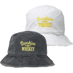 image:imageFunky Junque Womens Embroidered Bucket Hat  Lightweight Cotton Bucket Hat with Sun Protection Beach Festival and Sun Reversible Bucket Hats for Women2 Pack Sunshine  Whiskey  Black  White