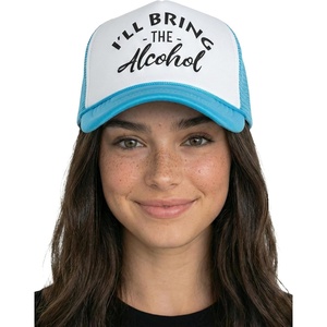 image:imageFunky Junque Womens Funny Trucker Hats  Adult Humor for Bachelorette Girls Trips Festivals amp Birthday GiftIll Bring the Alcohol  WhiteAqua