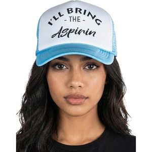 image:imageFunky Junque Womens Funny Trucker Hats  Adult Humor for Bachelorette Girls Trips Festivals amp Birthday GiftIll Bring the Aspirin  WhiteLt Blue