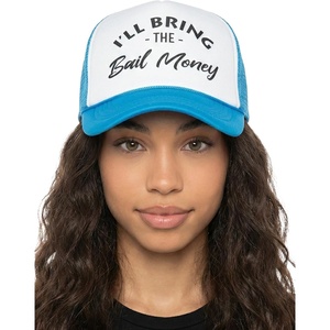 image:imageFunky Junque Womens Funny Trucker Hats  Adult Humor for Bachelorette Girls Trips Festivals amp Birthday GiftIll Bring the Bail Money  WhiteAqua