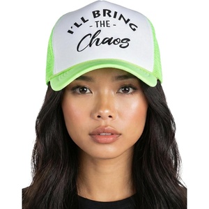 image:imageFunky Junque Womens Funny Trucker Hats  Adult Humor for Bachelorette Girls Trips Festivals amp Birthday GiftIll Bring the Chaos  WhiteNeon Green