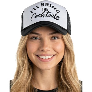 image:imageFunky Junque Womens Funny Trucker Hats  Adult Humor for Bachelorette Girls Trips Festivals amp Birthday GiftIll Bring the Cocktails  WhiteBlack