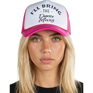 image:imageFunky Junque Womens Funny Trucker Hats  Adult Humor for Bachelorette Girls Trips Festivals amp Birthday GiftIll Bring the Dance Moves  WhiteHot Pink