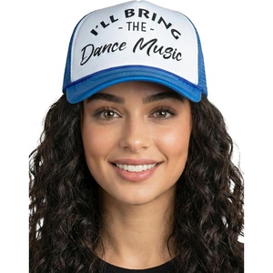 image:imageFunky Junque Womens Funny Trucker Hats  Adult Humor for Bachelorette Girls Trips Festivals amp Birthday GiftIll Bring the Dance Music  WhiteRoyal Blue