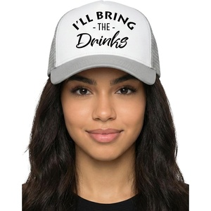 image:imageFunky Junque Womens Funny Trucker Hats  Adult Humor for Bachelorette Girls Trips Festivals amp Birthday GiftIll Bring the Drinks  WhiteHeather Grey