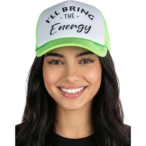 image:imageFunky Junque Womens Funny Trucker Hats  Adult Humor for Bachelorette Girls Trips Festivals amp Birthday GiftIll Bring the Energy  WhiteNeon Lime