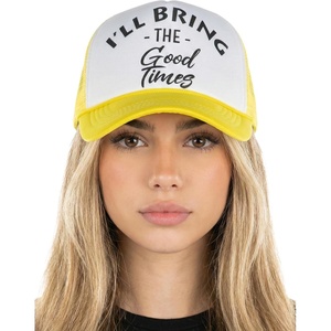 image:imageFunky Junque Womens Funny Trucker Hats  Adult Humor for Bachelorette Girls Trips Festivals amp Birthday GiftIll Bring the Good Times  WhiteYellow