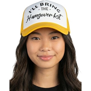 image:imageFunky Junque Womens Funny Trucker Hats  Adult Humor for Bachelorette Girls Trips Festivals amp Birthday GiftIll Bring the Hangover Kit  WhiteGold