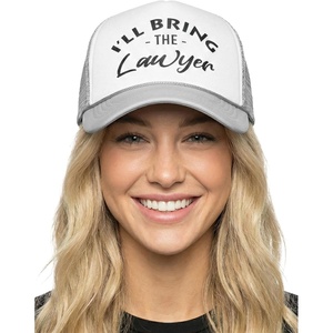 image:imageFunky Junque Womens Funny Trucker Hats  Adult Humor for Bachelorette Girls Trips Festivals amp Birthday GiftIll Bring the Lawyer  WhiteGrey