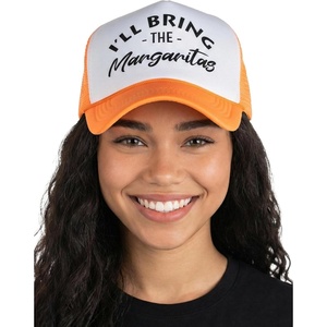 image:imageFunky Junque Womens Funny Trucker Hats  Adult Humor for Bachelorette Girls Trips Festivals amp Birthday GiftIll Bring the Margaritas  WhiteNeon Orange