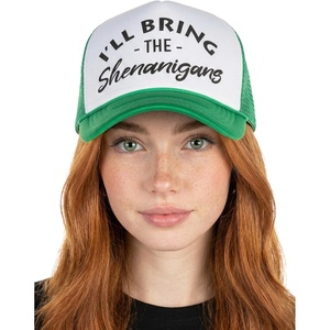 image:imageFunky Junque Womens Funny Trucker Hats  Adult Humor for Bachelorette Girls Trips Festivals amp Birthday GiftIll Bring the Shenanigans  WhiteKelly Green