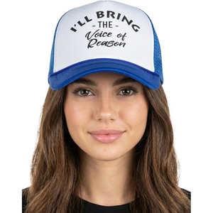 image:imageFunky Junque Womens Funny Trucker Hats  Adult Humor for Bachelorette Girls Trips Festivals amp Birthday GiftIll Bring the Voice of Reason  WhiteRoyal Blue