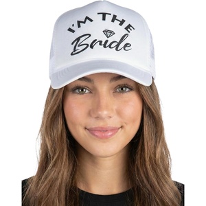 image:imageFunky Junque Womens Funny Trucker Hats  Adult Humor for Bachelorette Girls Trips Festivals amp Birthday GiftIm the Bride White