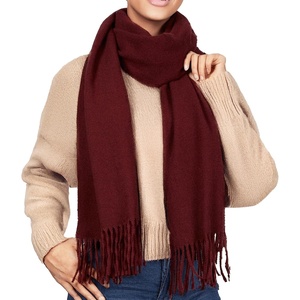 image:imageFunky Junque Womens Pashmina Scarf  Cashmere Feel Shawl Wrap for Weddings Evening Dresses amp Winter OutfitsBurgundy