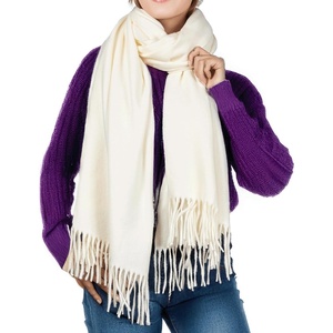 image:imageFunky Junque Womens Pashmina Scarf  Cashmere Feel Shawl Wrap for Weddings Evening Dresses amp Winter OutfitsIvory